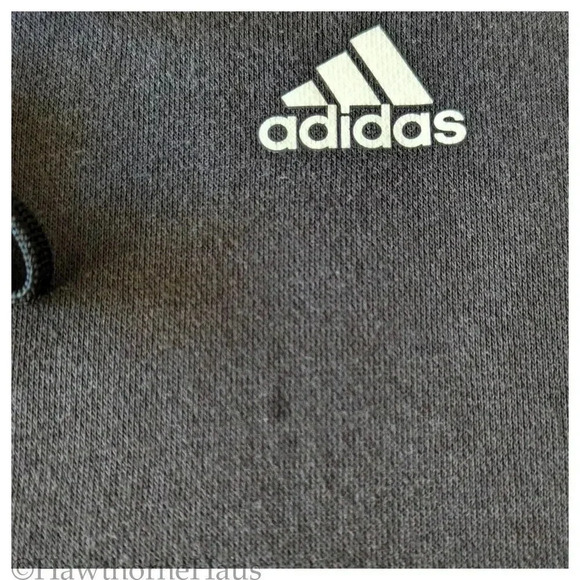 ADIDAS Black Pullover Hoodie Size M Kanga Pocket - Picture 3 of 9